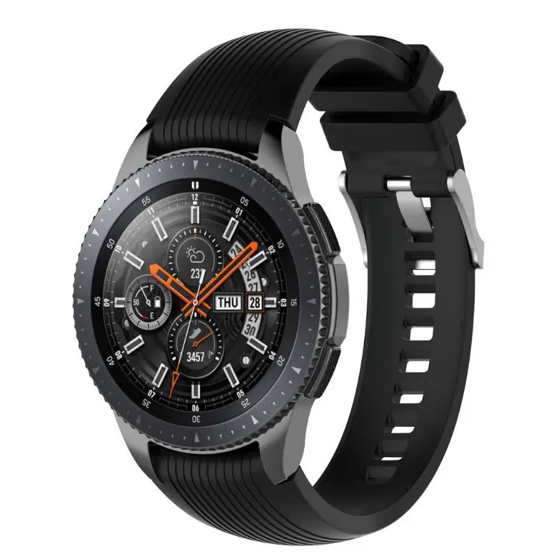 1 комплект 22 мм силиконовый ремешок для наручных часов Samsung Galaxy Watch 46 Gear S3 Frontier/Classic