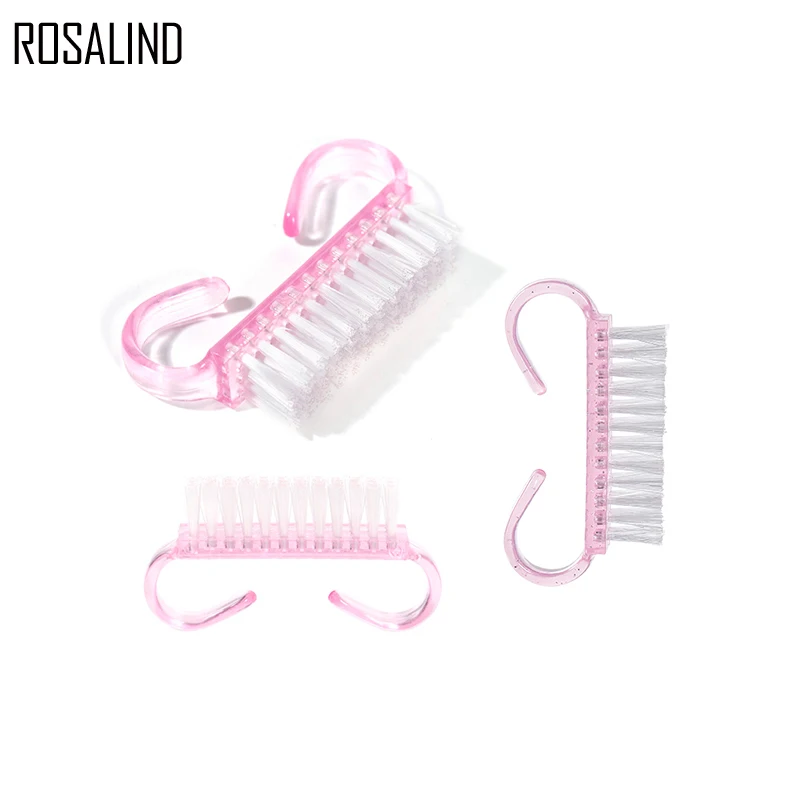 ROSALIND 1 шт. Чистящая пыль маникюрные инструменты для дизайна ногтей Чистая щетка пластиковая удаляющая УФ Гель-лак
