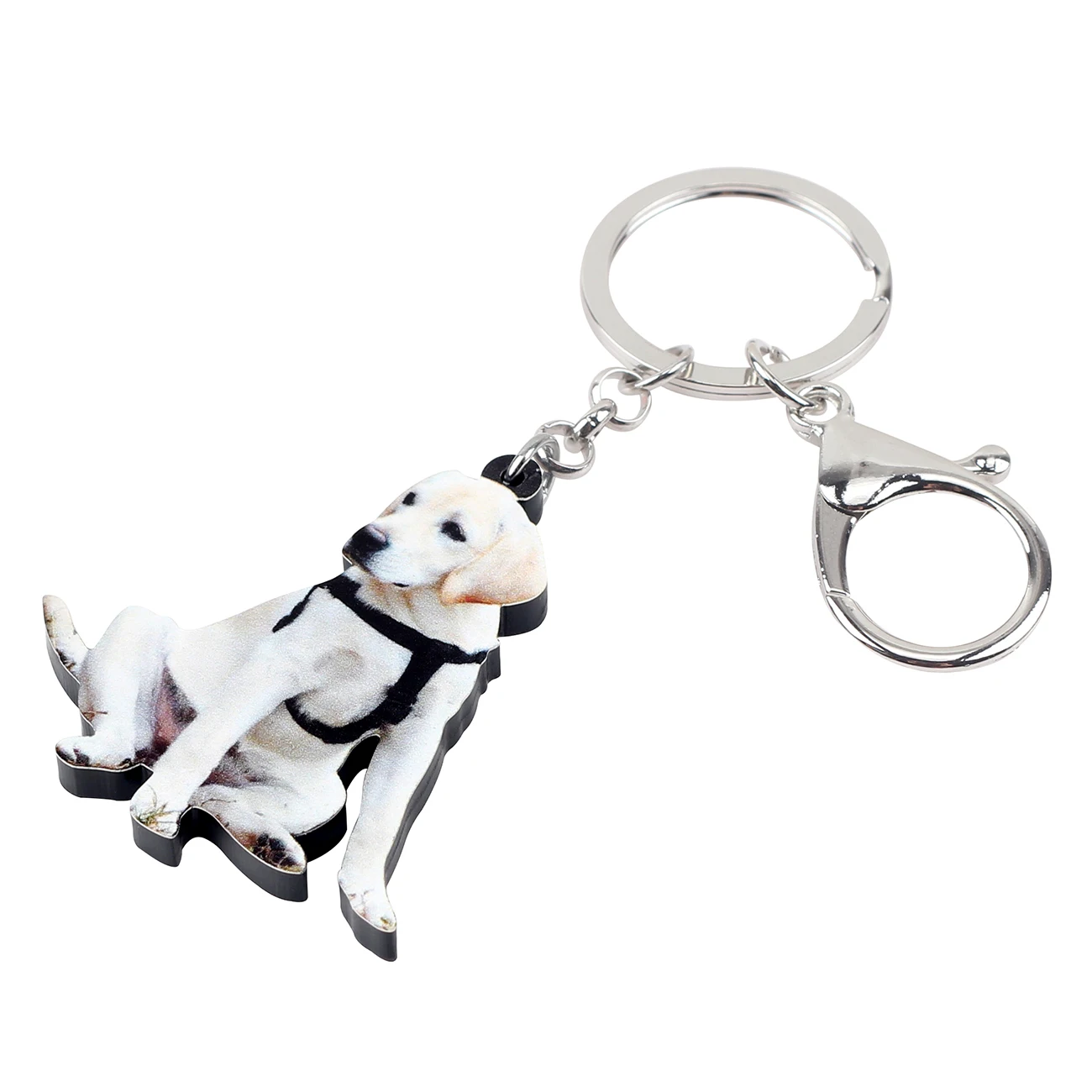WEVENI массивные акриловые брелки с лабрадором для собак ключей держатель модные