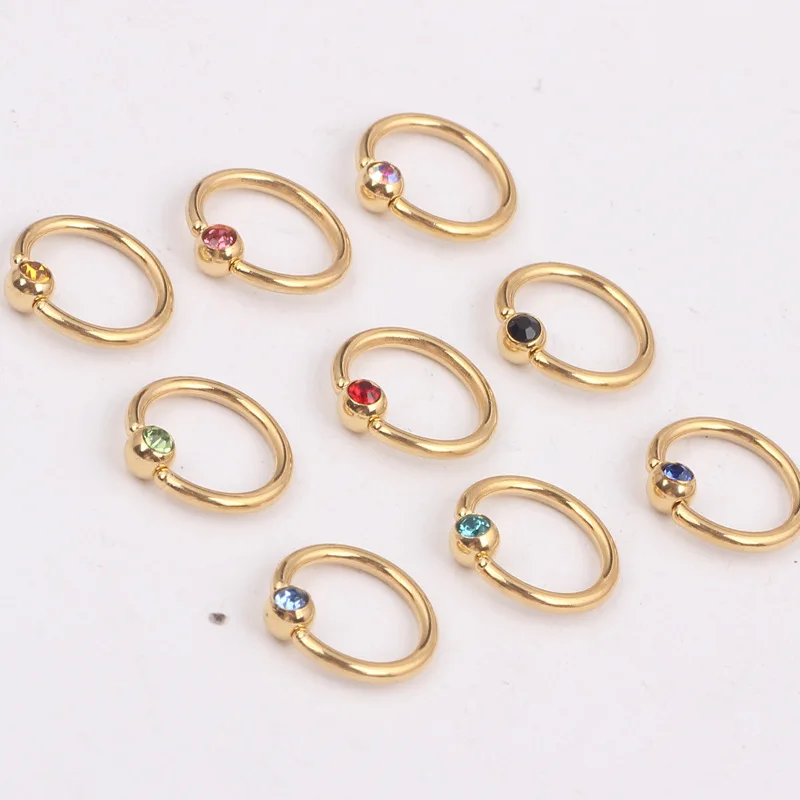Fashion Body Jewelry Lip Ear Nose Eyebrow Piercing Hoop Ring Cartilage tragus stud Surgical Stainless Steel nipple ring 10 | Украшения и