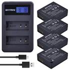 Batmax 4PCS DMW-BLG10 DMW BLE9 DMWBLG10 Battery+LCD USB Dual Charger for Panasonic BLG10E BLG10GK  BLG10 DMC-GF6 DMC-GX7 GF6 GX7