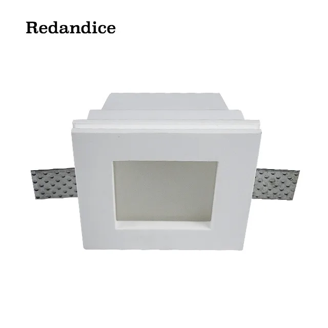 Redandice квадратный светодиодный прожектор со стеклом paintable штукатурка вниз свет