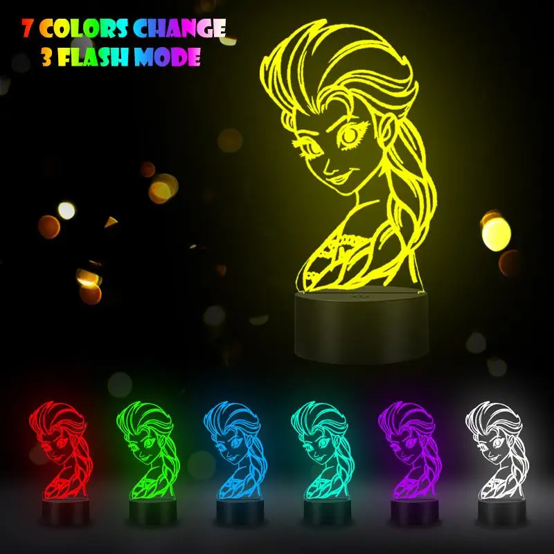 VCity 3D Ночной светильник Led Настольная лампа вечерние Декор USB RGB многоцветный
