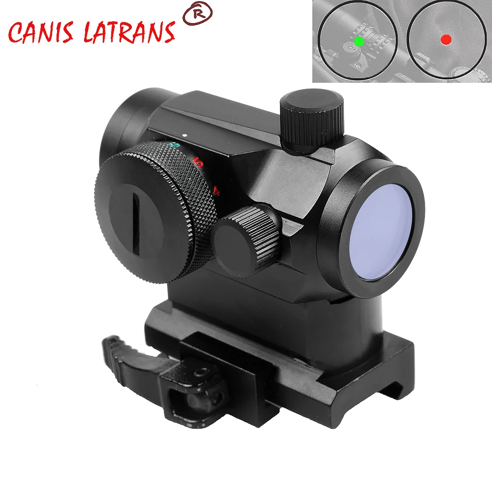 Мини 1X24 Rifescope боковая иллюминация снайперская Красная Зеленая точка зрения с быстросъемным красным точечным креплением для охоты Airgun