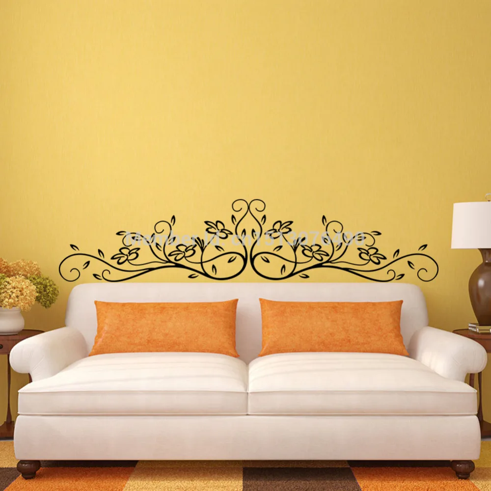 Хит продаж цветочные 3d наклейки на стену ПВХ домашний декор для спальни|bedroom decor|3d