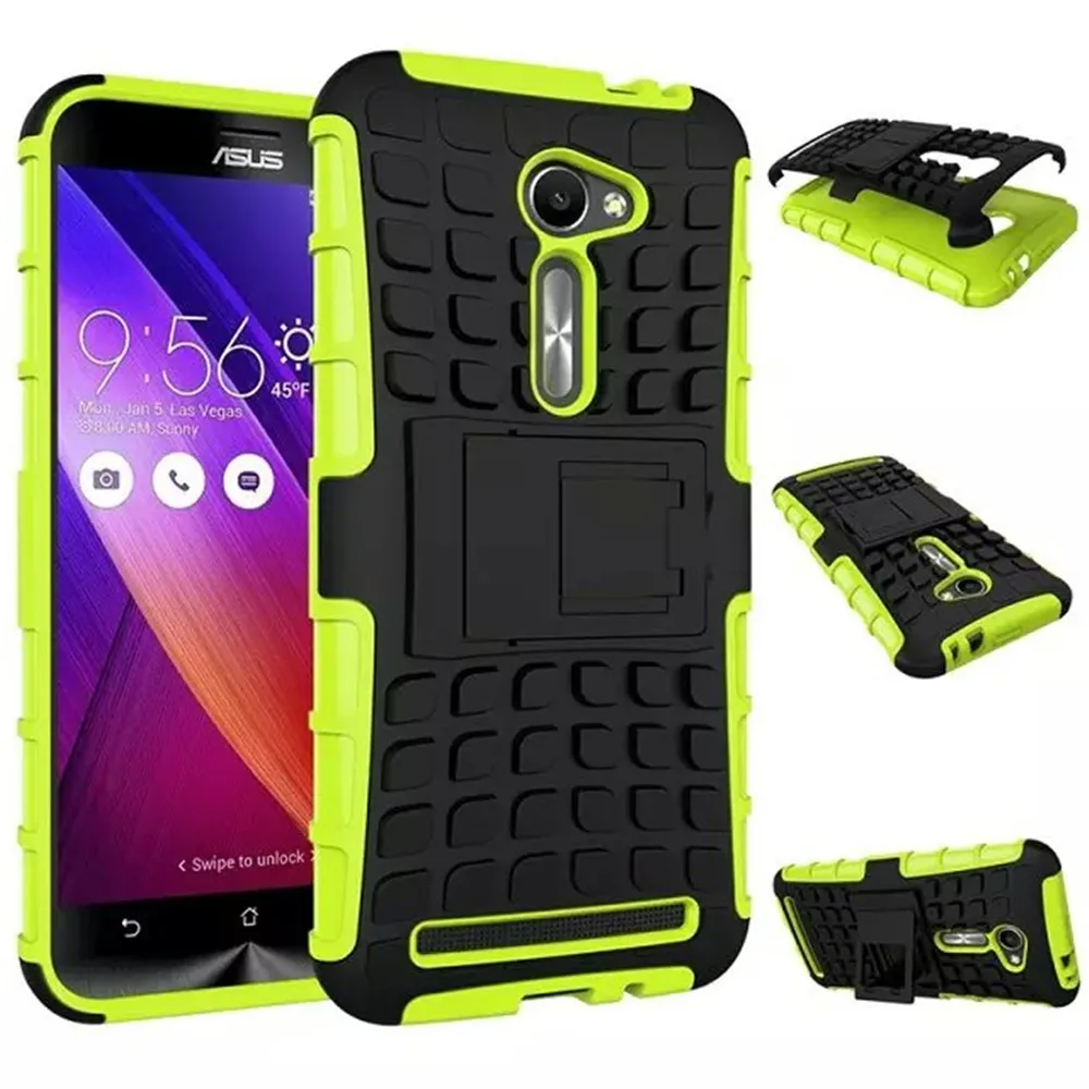 Сверхпрочный Жесткий противоударный бронированный чехол для Asus Zenfone 2 Laser ZE500KL ZE500CL Гибридный чехол с подставкой