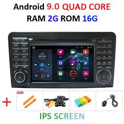 Android 9,0 DSP ips 4G 64G 8 Core 2 DIN DVD для Mercedes Benz ML GL CLASS W164 ML350 ML500 GL320 gps Радио навигационный экран - Цвет: 9.0 2G 16G IPS