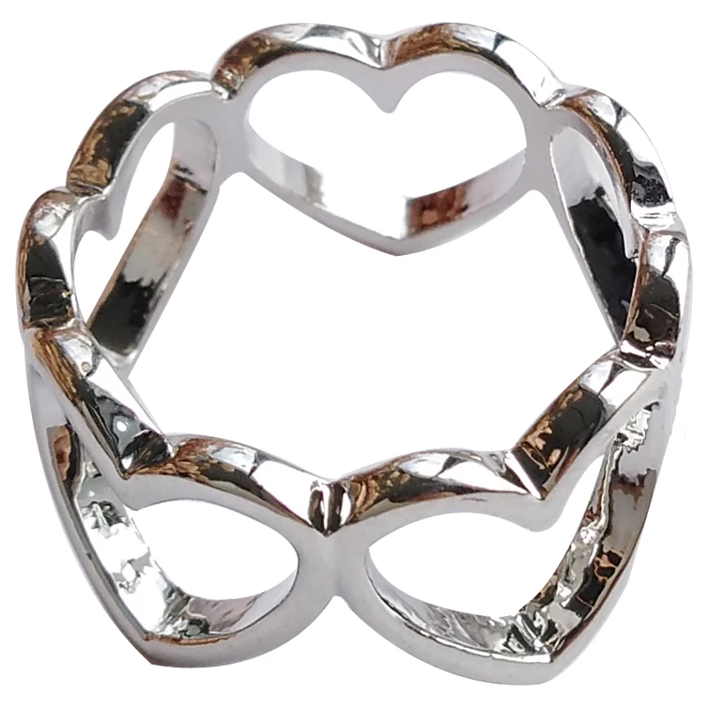 Love simple metal texture sweet versatile joint ring student day Korean girl personality fashion female | Украшения и аксессуары