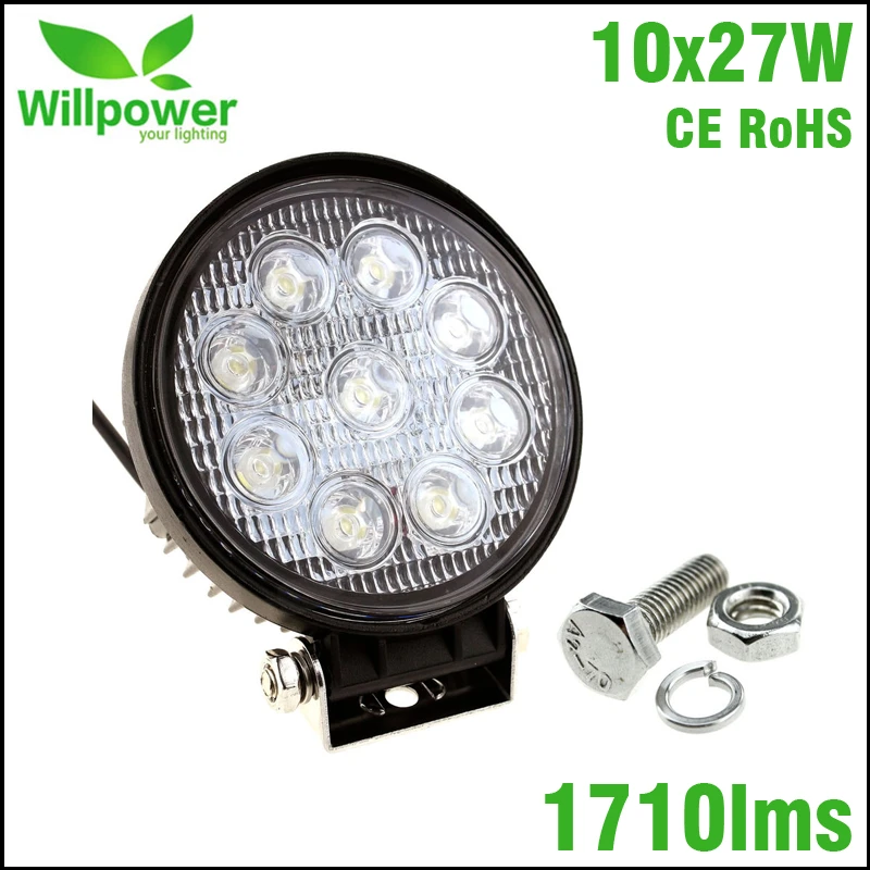 10 шт. 4-дюймовый Водонепроницаемый светодиодный рабочий светильник 12 в 24 27 Вт