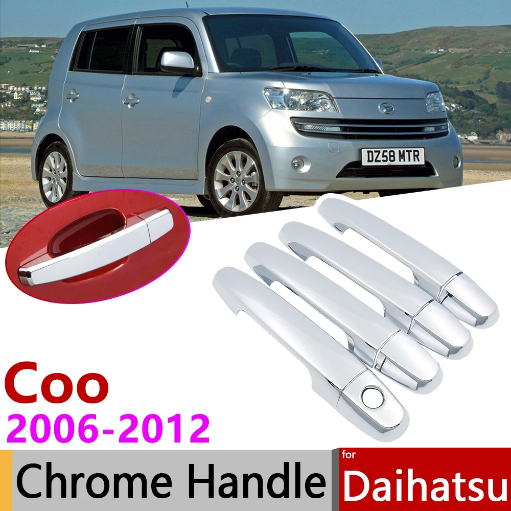 Хромированная Крышка для наружной дверной ручки Daihatsu Coo материал 2006 ~ 2012