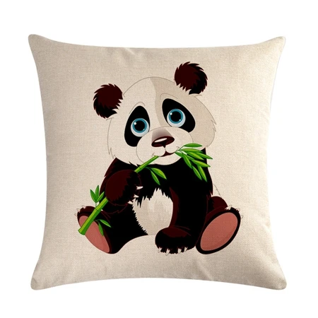 Cushion cover7 Милый Панда белье Наволочка с принтом из мультфильма животного наволочки с рисунком чехол для Гостиная Диван Декоративные Бросок наволочки 45*45 см - Цвет: Cushion cover7