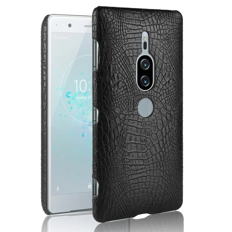 Чехол для Sony Xperia XZ2 Premium Cover крокодиловый из искусственной кожи пластиковый чехол