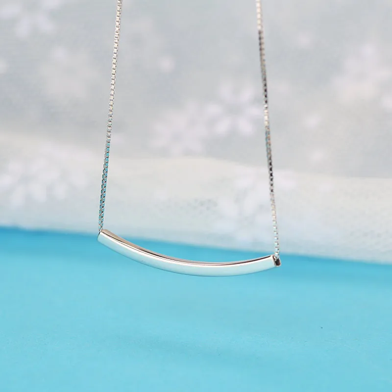 Ожерелье из стерлингового серебра S925 пробы с простым смайликом|sterling silver necklace|925