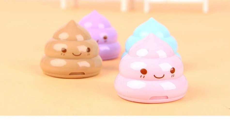 Apontador Kawaii Shit карандаш для Точилки форма резак нож Двойное Отверстие полюс часть рекламная оригинальность подарок канцелярские принадлежности