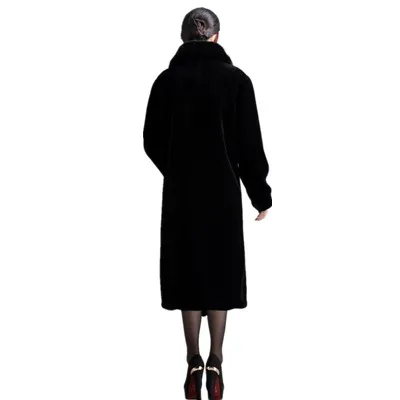 Женские шубы из искусственного меха норки зимние лисьего в стиле ретро с