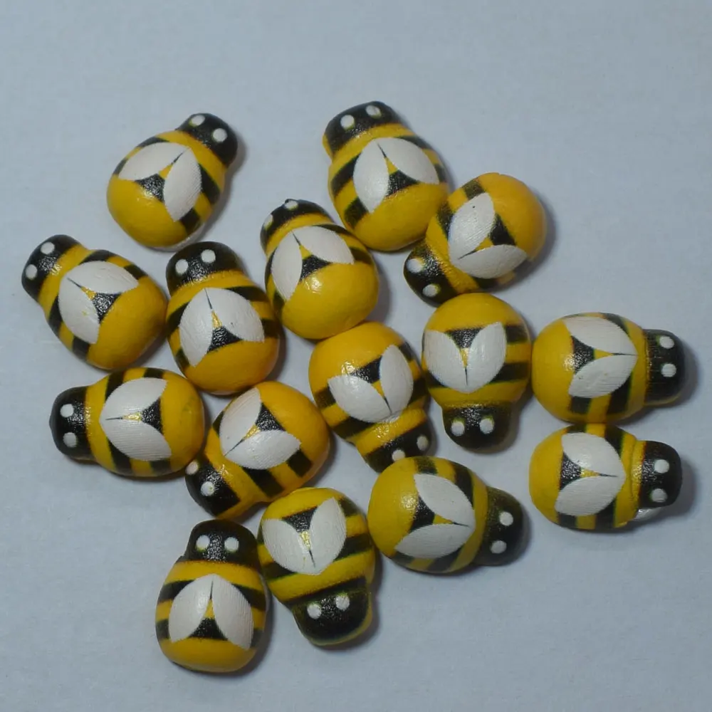 200 шт. мини рюкзак с изображением пчелы деревянные пуговицы губка самоклеящиеся