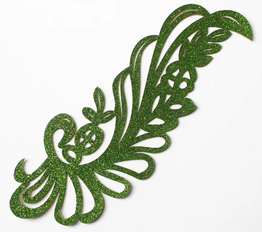 Блестящие Зеленые переводные наклейки для принтера из фольги с павлином патчи