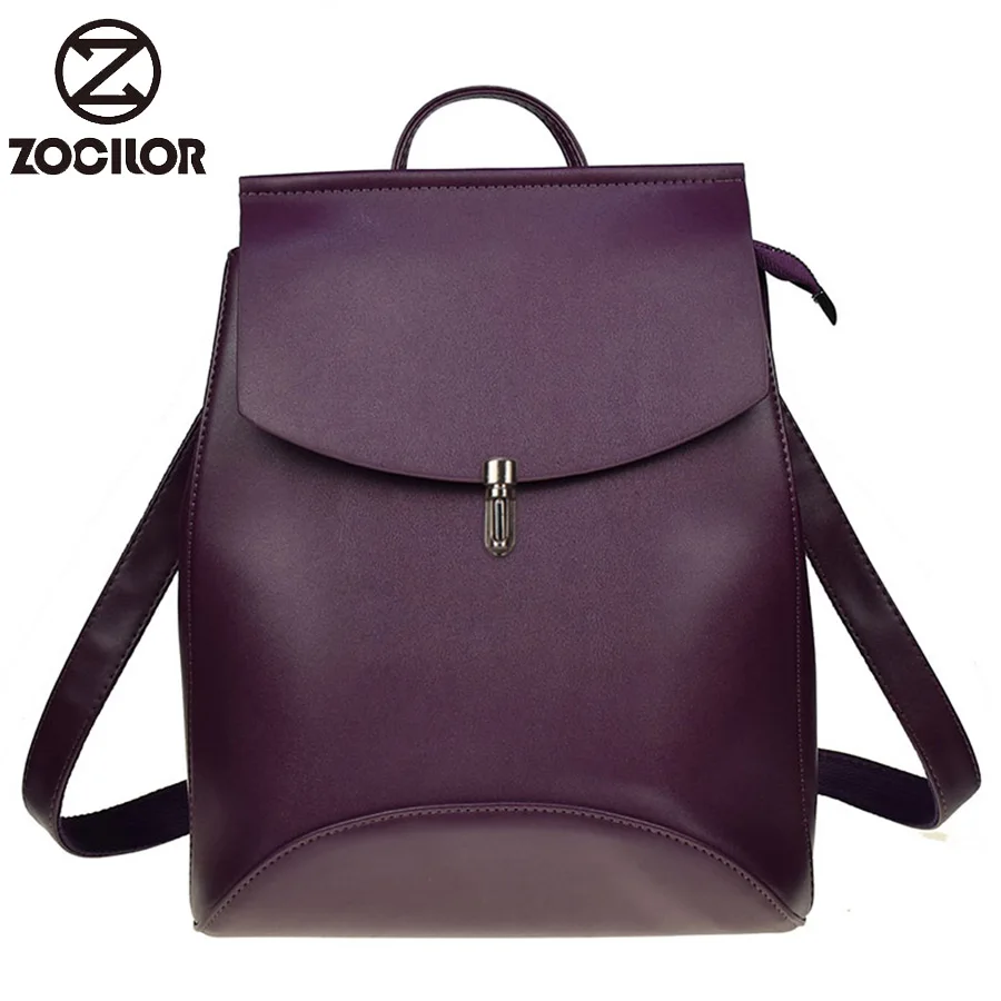dark Purple Модный женский рюкзак высокого качества, Молодежные кожаные рюкзаки для девочек-подростков, женская школьная сумка через плечо, рюкзак mochila - Цвет: dark Purple