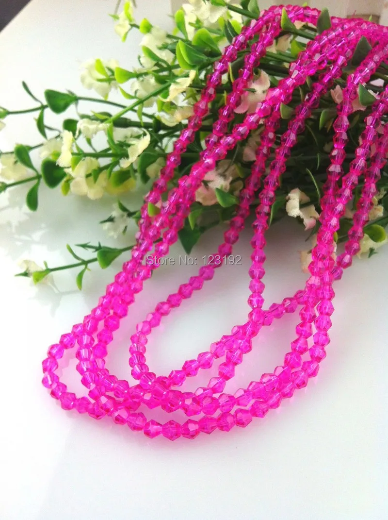 China Crystal Beads Glass Faceted Bicone 4mm Approx 1200Pcs Free Shipping-(Num 1) | Украшения и аксессуары