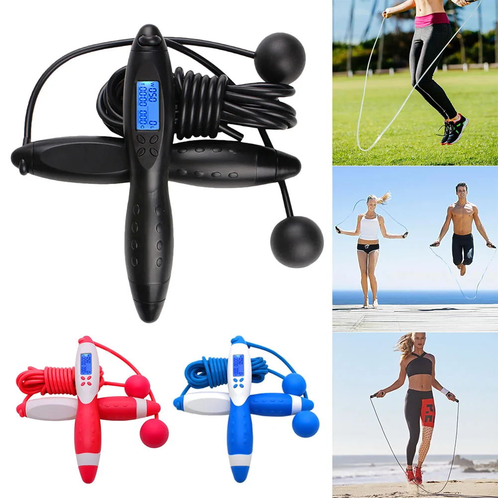 

HOT 2019 Digital Jump Rope Counting Calorie Fitness Sport Skipping Ropes Workout Excercise Tool ASD88