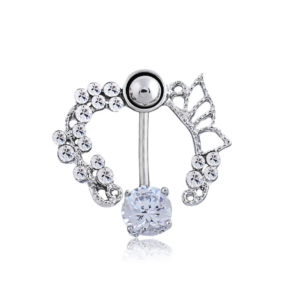 Новинка 1 шт. полые кольца с пуговицами для живота сексуальные стержни пирсинга