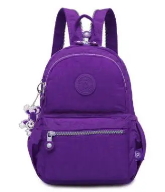 light purple TEGAOTE маленький мини-рюкзак для девочек-подростков, Infantil, рюкзаки, Bolsas Mochila Feminina Escolar, Одноцветный нейлоновый женский рюкзак для путешествий - Цвет: light purple