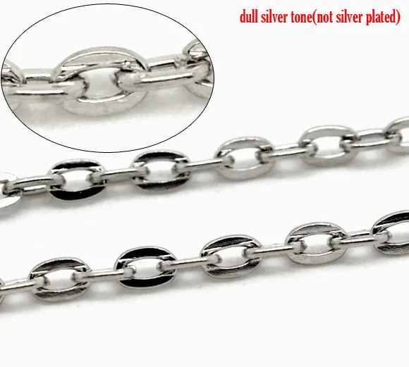 Серебряные украшения doreenbeads открытые цепи для кабелей 4 5x3 мм Продан в упаковке 3 м