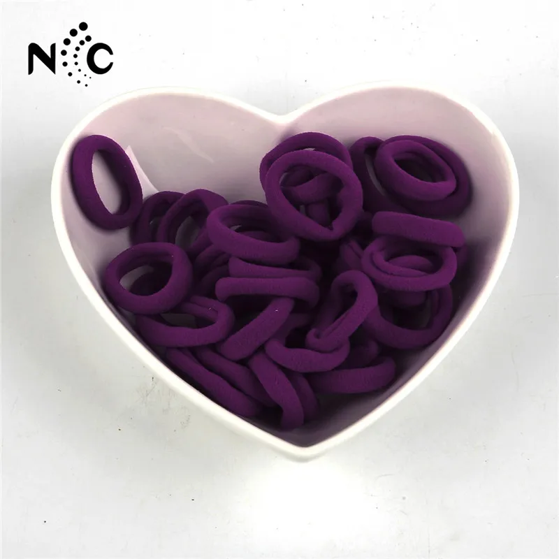 DarkPurple 3cm 40pcs 40/100 шт. для девочек маленькое кольцо нейлон резинки для волос хвост держатель резиновый трос резинка для волос галстук Резинки Детские аксессуары для волос Головные уборы - Цвет: DarkPurple 3cm 40pcs