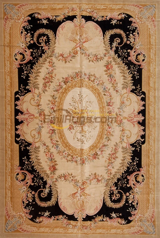 Goede Vintage Hand Made Savonnerie Patroon Wol Tapijt Tapijt Handgeweven Franse Chic Mandala Gebied Runner Tapijt Wol Breien Tapijten