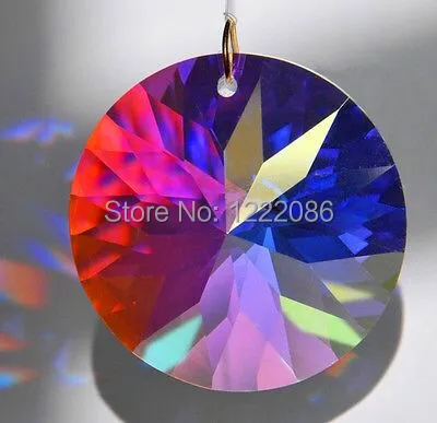 20 шт Хрустальная круглая граненая люстра 45 мм AB Хрустальная Призма SunCatcher призмы