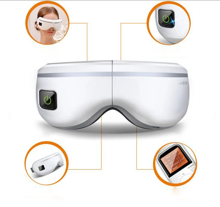 Healthsweet Air давление массажер для глаз с mp3 беспроводной вибрации Магнитная Тепловая терапия массажное устройство близорукость уход очки