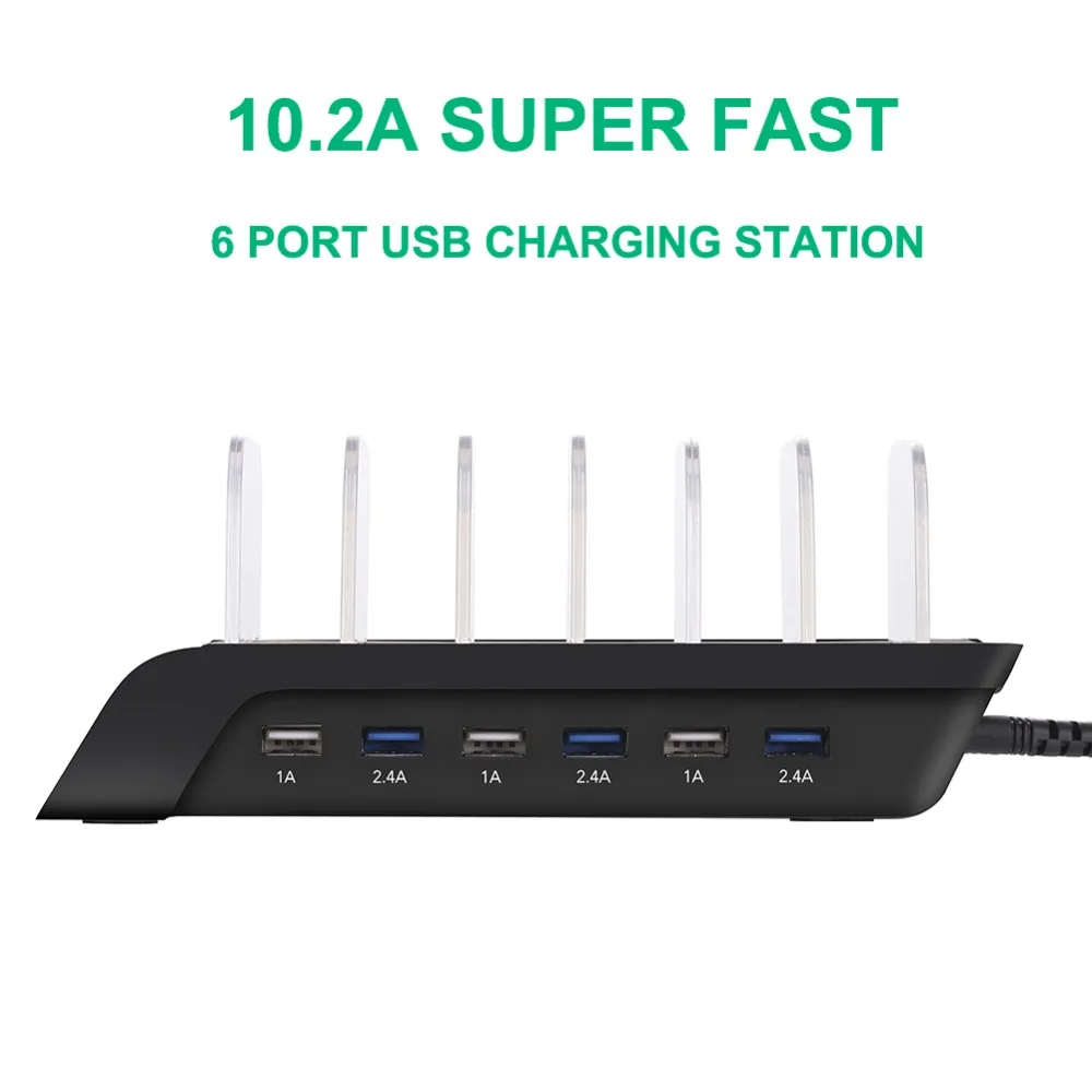 Leebote универсальное USB зарядное устройство 6 портов usb зарядная станция подставка