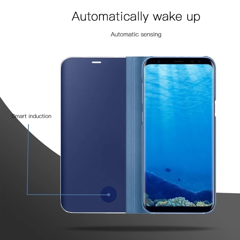 Для Samsung Galaxy A6 2018 Smart Clear View Flip Case Plus кожаный чехол для телефона противоударный |