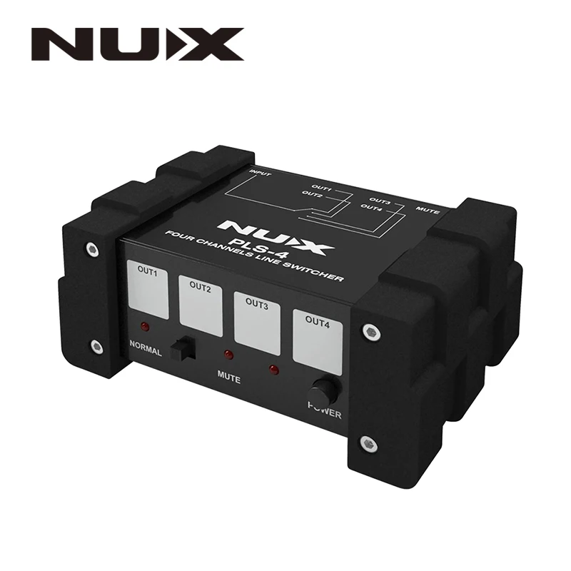 NUX Pro Audio 4 канальный линейный коммутатор с защитой от шумов и 6 устройств более чем