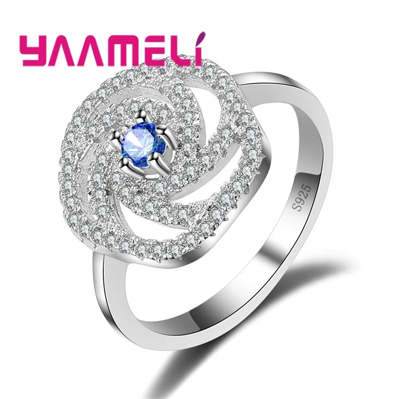 

Геометрическая форма дизайн Красочные CZ Кристалл палец кольца для женщин девочек кубического циркония 925 стерлингового серебра ювелирные ...