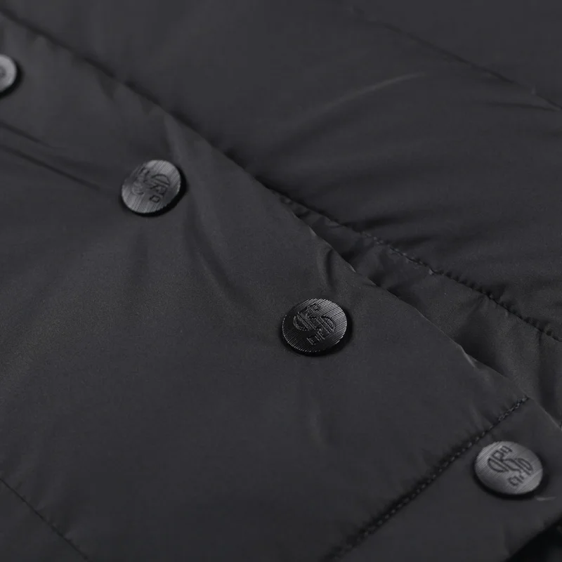 

Novatex fashion commercial down coat male thickening black slim long design over-the-knee plus size