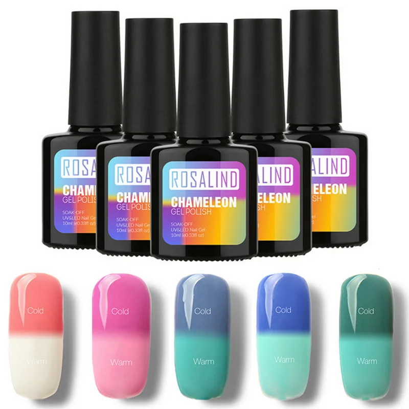 ROSALIND Semi Vernis Перманентный Гель лак для ногтей отмачиваемый Хамелеон изменение