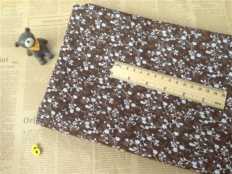Hoomall 7 шт./компл. кофе DIY Лоскутные ткани для шитья ткань из хлопка квилтинга