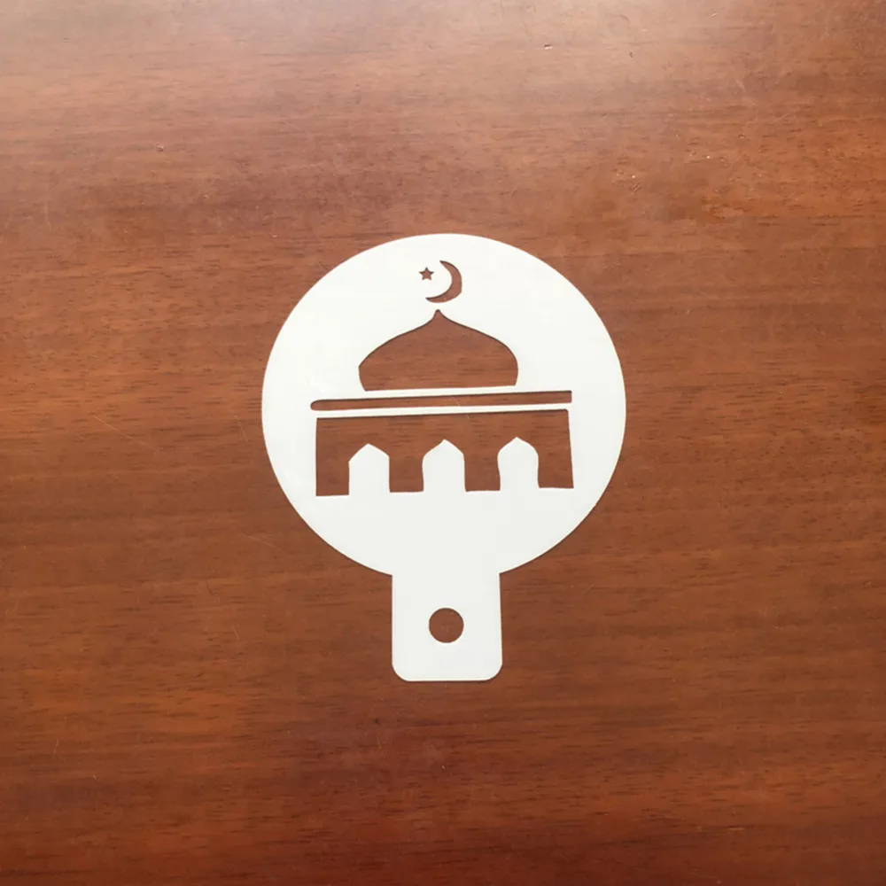 6 шт. праздновал фестиваль ИД арабский Рамадан тема кофе Искусство трафареты