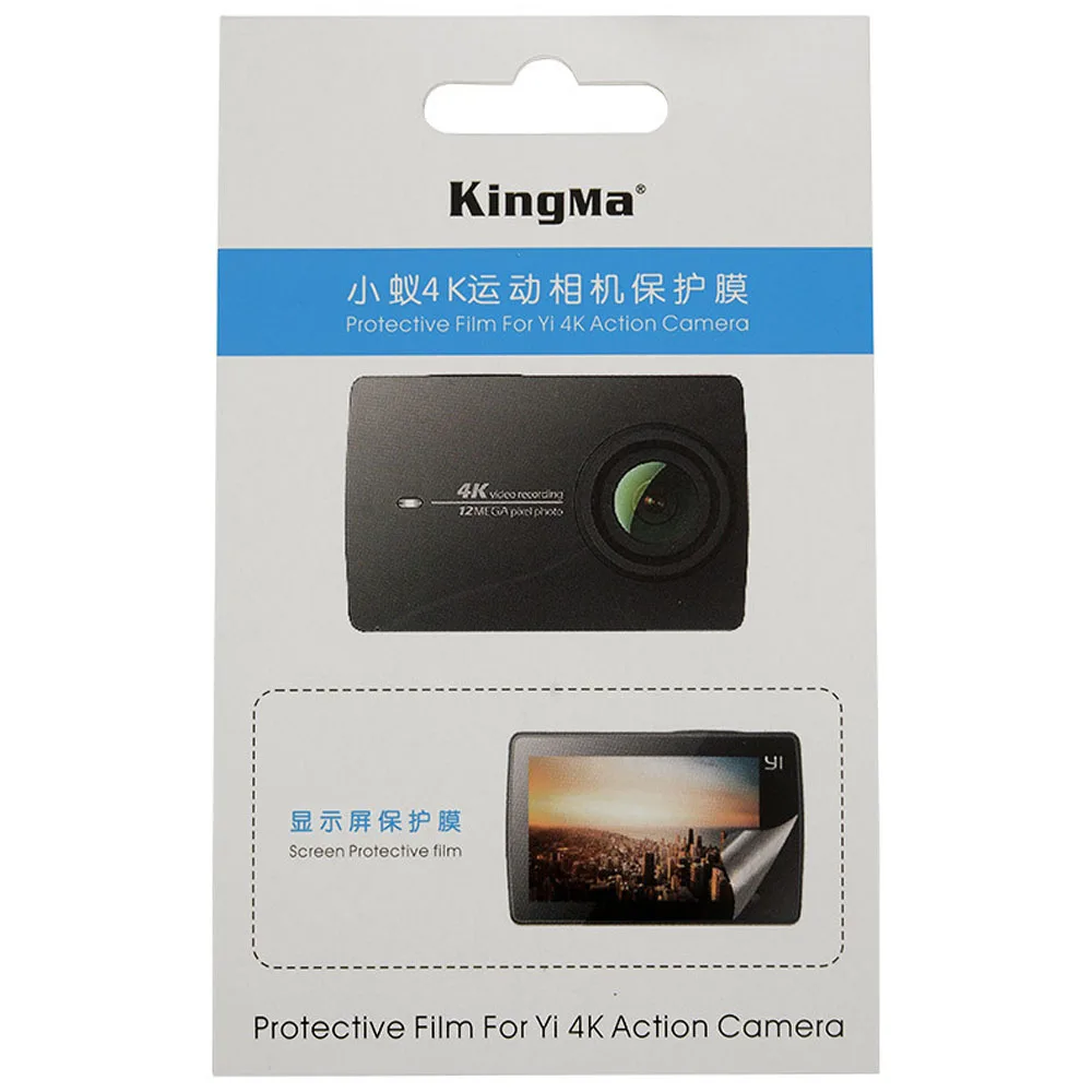 Защитная пленка KingMa для Xiaomi Yi 4k + силиконовый чехол 4K II Крышка объектива экшн
