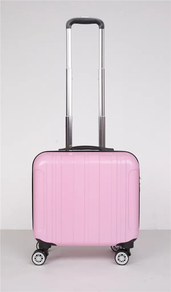 Stripes Pink ZYJ настраиваемый багаж на колесиках для девочек и мальчиков, милый детский чемодан на колесиках из сплава, чемодан на колесиках, 18 дюймов, чемодан - Цвет: Stripes Pink