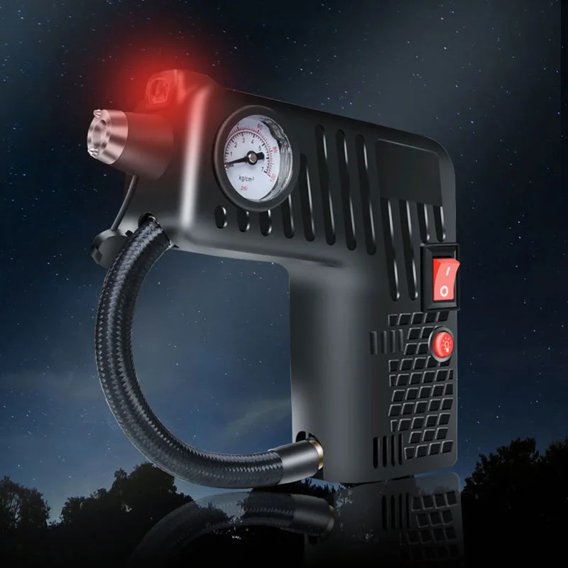 Portable Air Compressor Pump DC 12V Electric Tire Inflator Tyre Pressure Monitor