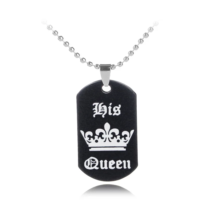 Лидер продаж ожерелье King Queens ювелирная Диадема-узор кулон парные пары s &amp