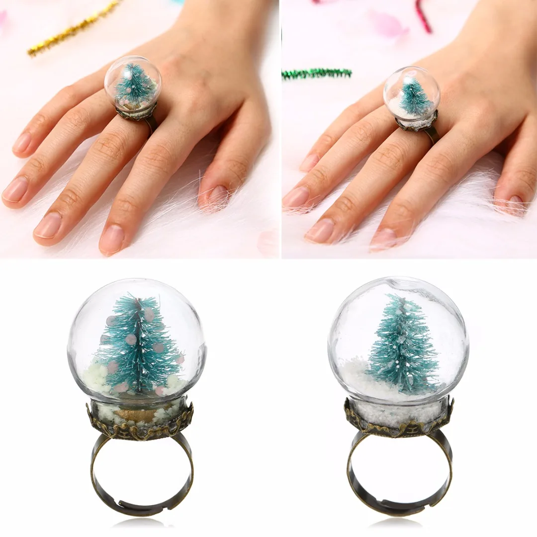 Блестящие рождественские кольца Shellhard Рождественская елка стеклянный снежок