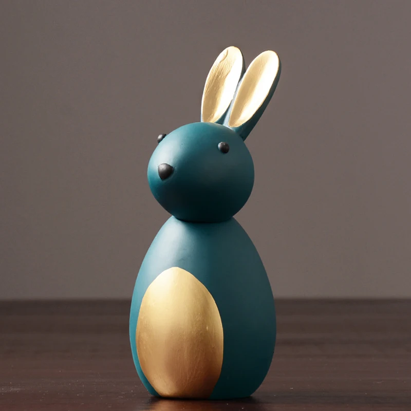 

American rabbit resin handicraft room living room office TV cabinet creative home soft decoration home decor