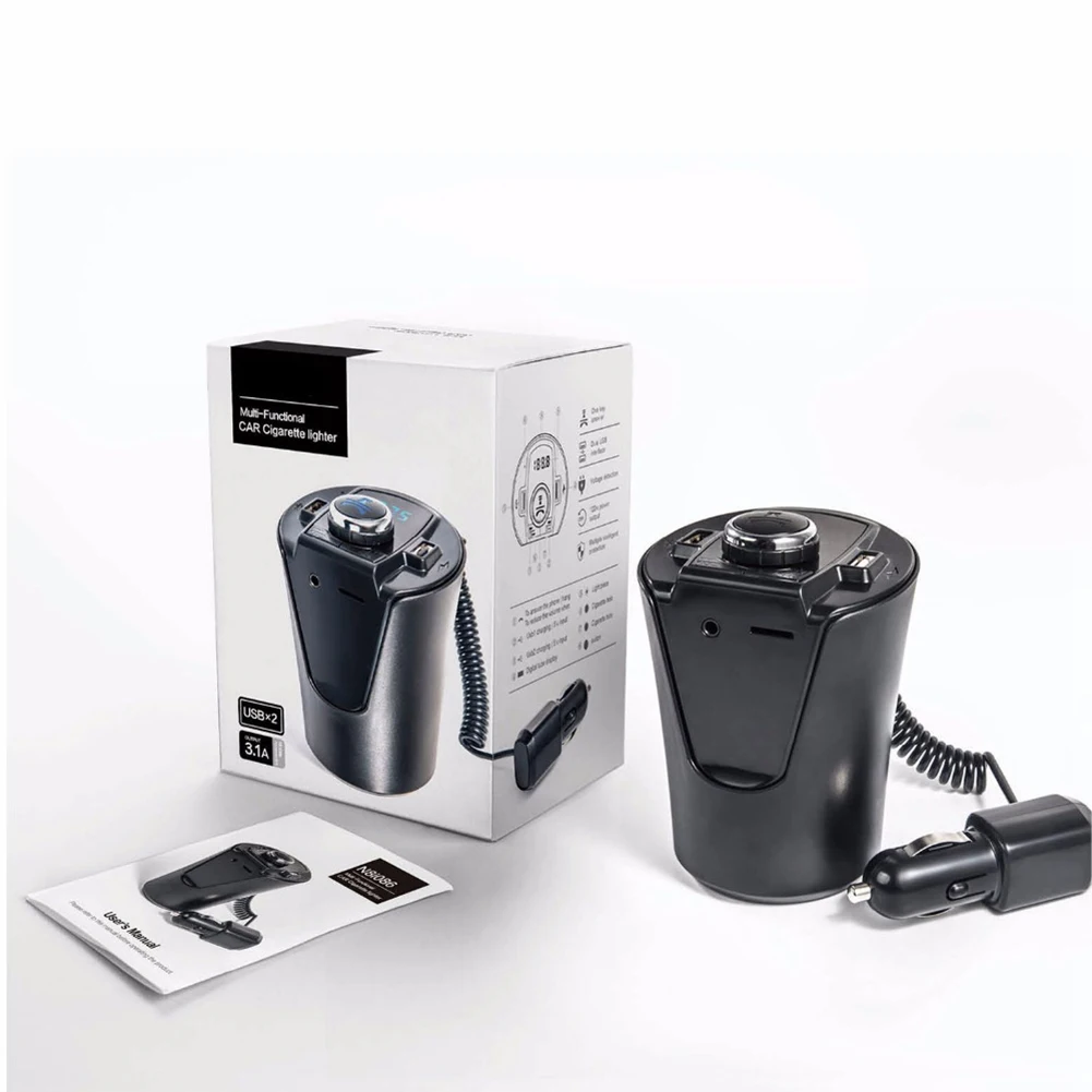 Bluetooth автомобильный комплект MP3-плеер fm-передатчик двойной USB зарядное устройство Hands-free автомобильный комплект музыкальный плеер Поддержка tf-карты