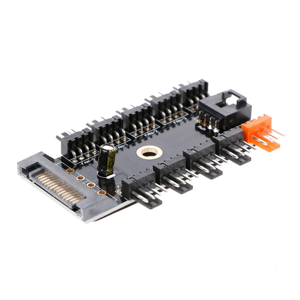 SATA 1 10 Way PWM охлаждающая док станция 12 В 4 контактный разъем питания PCB адаптер для