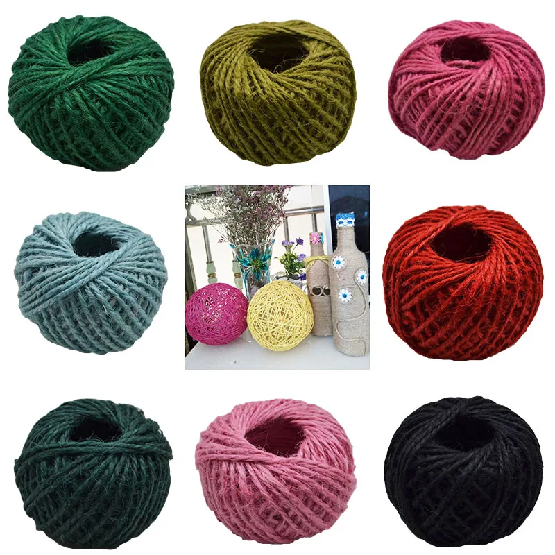 30m/Roll 2mm Natural Hemp Rope DIY Tag Label Hang Wedding Home Accessories Decorative Twine Jute String Gardening Cord | Дом и сад