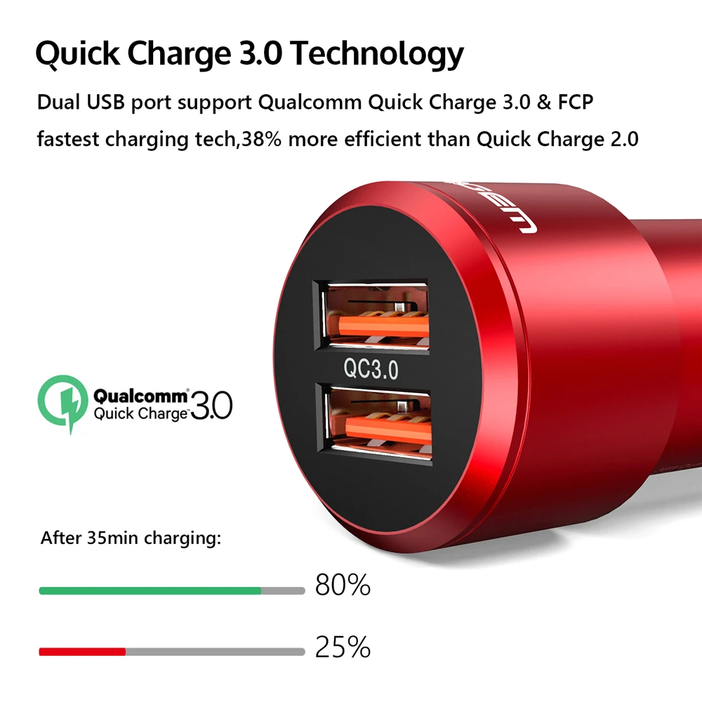 TIEGEM Dual USB Автомобильное зарядное устройство Quick Charge 2,0 3,0 мобильный телефон автомобильное зарядное устройство адаптер для iPhone 7 samsung Xiaomi автомобильное зарядное устройство для телефона