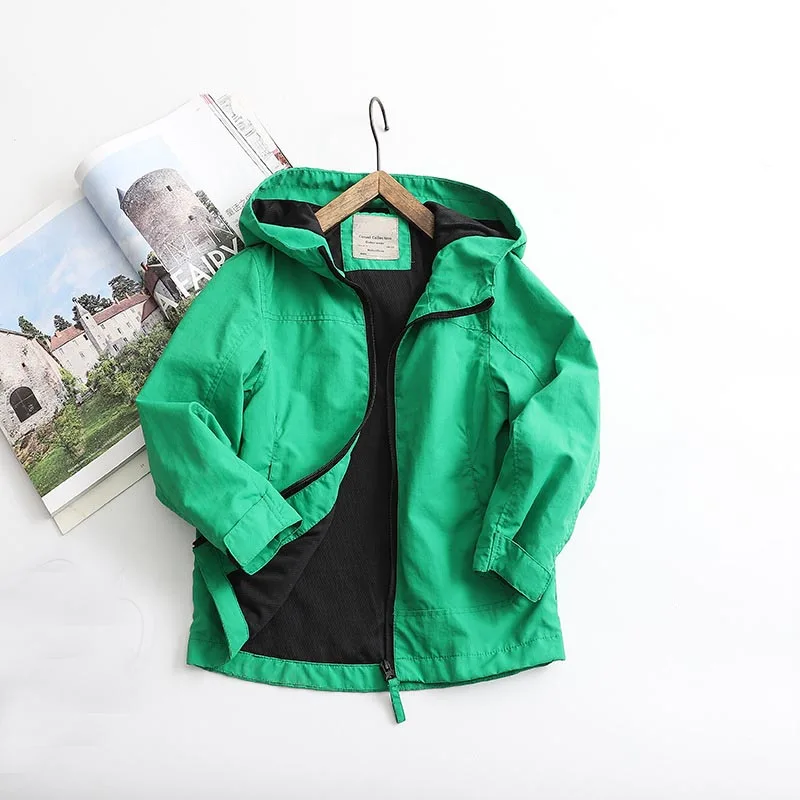 Green IYEAL/верхняя одежда для детей; хлопковые пальто; детская одежда; спортивное пальто; Водонепроницаемая ветровка для мальчиков; куртки для девочек; топы для подростков; От 3 до 12 лет - Color: Green